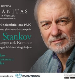 „Amintiri despre apă. Re minor“ cu Ivan Stankov, Mircea Cărtărescu și Lidia Bodea miercuri, 14 noiembrie, ora 19.00, la Librăria Humanitas de la Cișmigiu