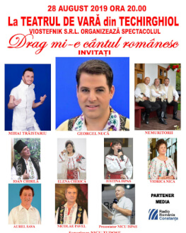 Drag mi-e cântul românesc Invitați: Mihai Trăistariu, Georgel Nucă, Nemuritorii, Ioan Chirilă, Elena Chirică, Iustina Ispas, Viorica Nica, Aurel Sava, Nic