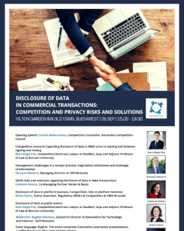 Disclosure of data in commercial transactions: competition and privacy risks and solutions 