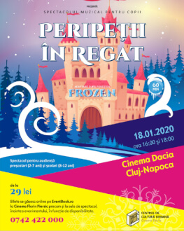 Peripetii in Regat – adaptare dupa povestea Frozen Spectacol muzical pentru copii cu mascote si personaje