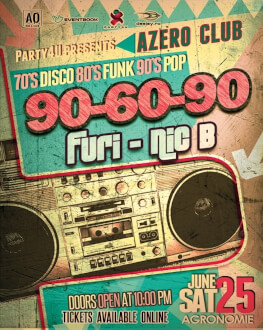 90-60-90 v23.0 - Retro Party cu Furi & Nic B 