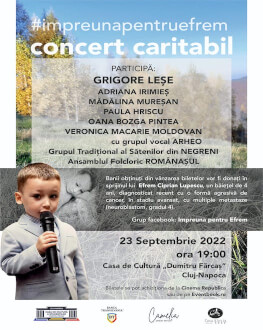 Concert caritabil cu participarea lui Grigore Leșe pentru susținerea lui Efrem Ciprian Lupescu 