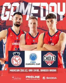 CSM CSU Oradea vs Cholet Baset FIBA Europe Cup, Grupe E, Etapa 4