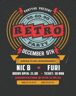 90-60-90 v28.0 - Retro Party cu Furi & Nic B 