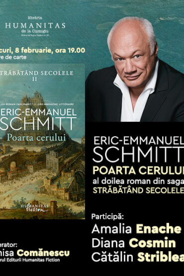 Lansarea romanului „Poarta cerului“ la Eric Emmanuel Schmitt la Librăria Humanitas de la Cișmigiu Al doilea volum din saga STRĂBĂTÂND SECOLELE