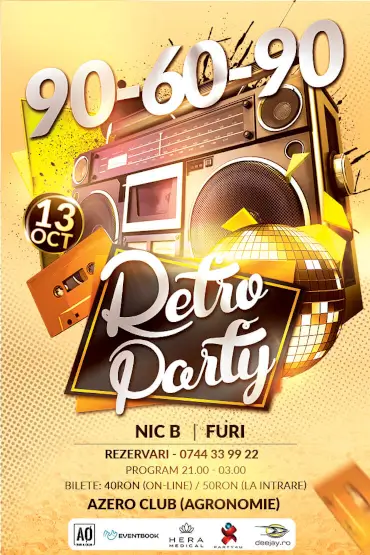 90-60-90 v41.0 - Retro Party cu Furi si Nic B 