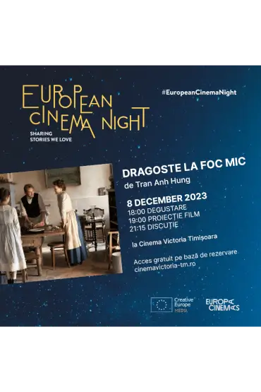 European Cinema Night: Dragoste la foc mic Proiecție specială, degustare și discuție