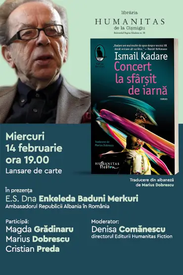 Lansare de carte: „Concert la sfârșit de iarnă” de Ismail Kadare 