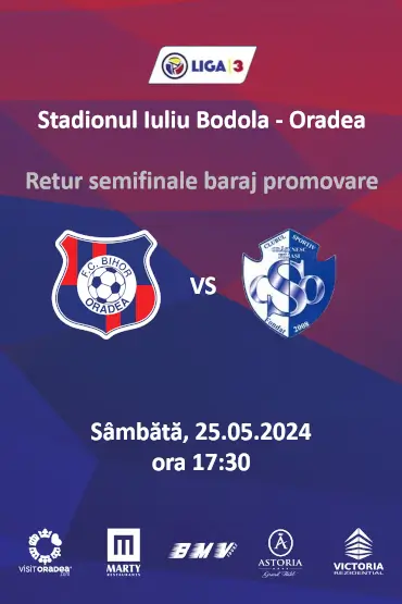 F.C. Bihor Oradea - ACSO Filiași Retur semifinale baraj promovare Liga 2