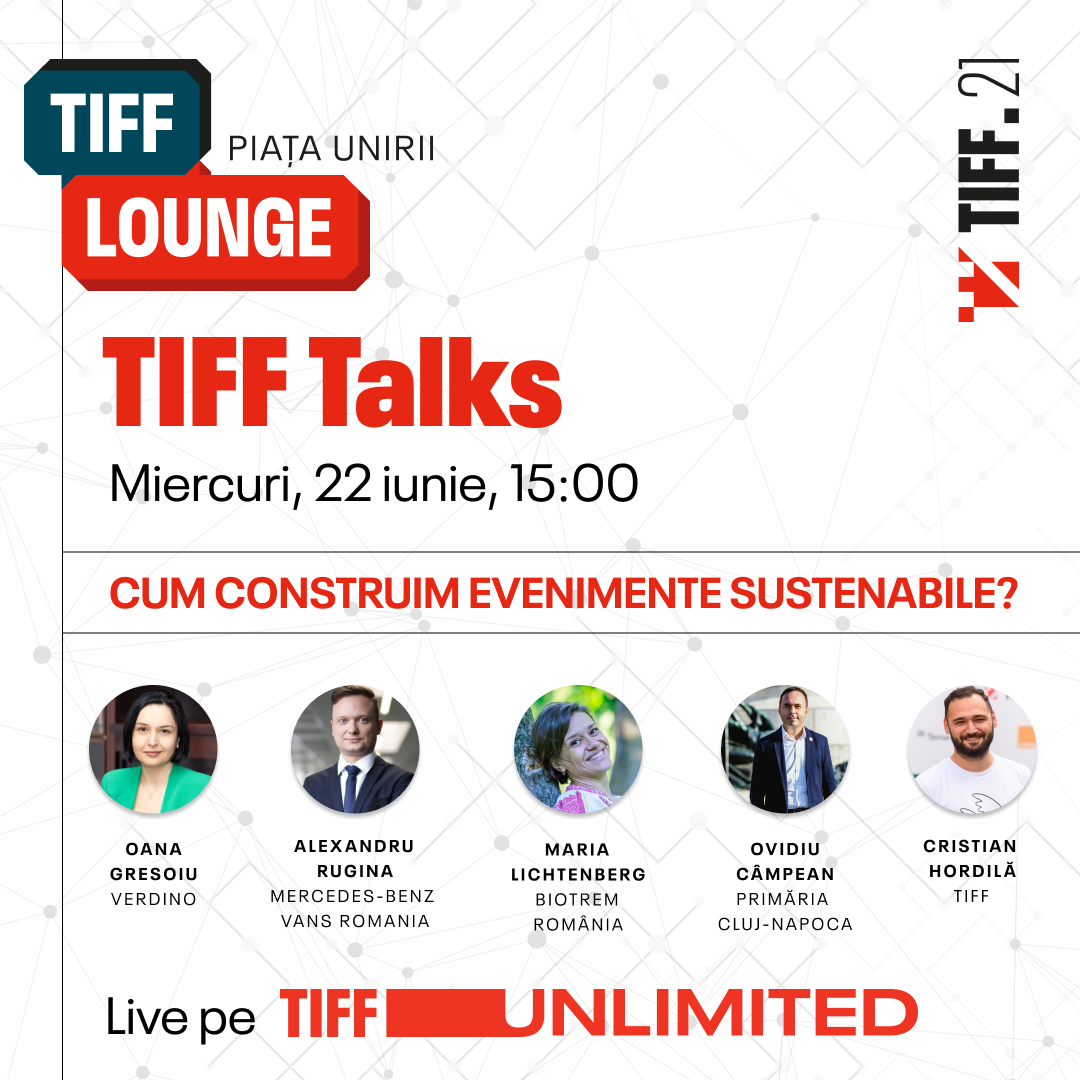 Wednesday, 3PM. TIFF Talks: How to create sustainable events