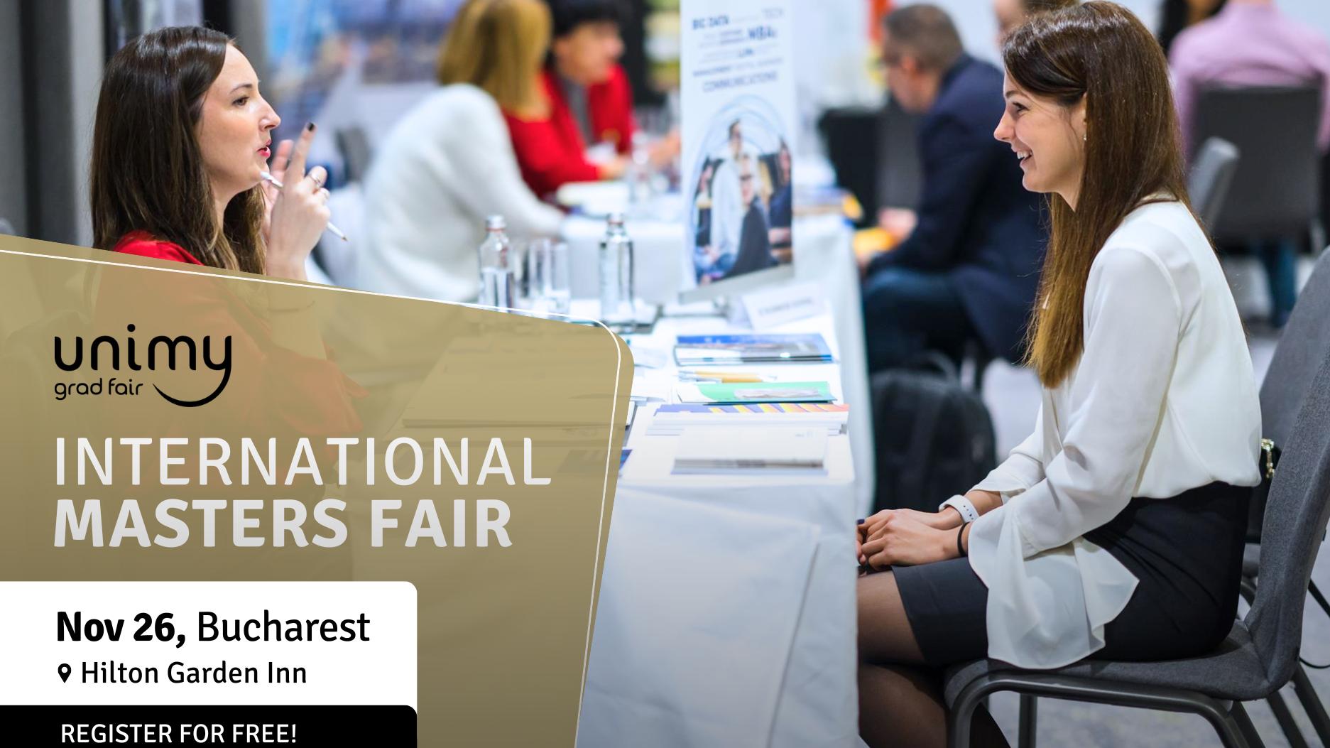 CHOOSE YOUR DREAM MASTER’S PROGRAM ON NOVEMBER 26TH – BUCHAREST