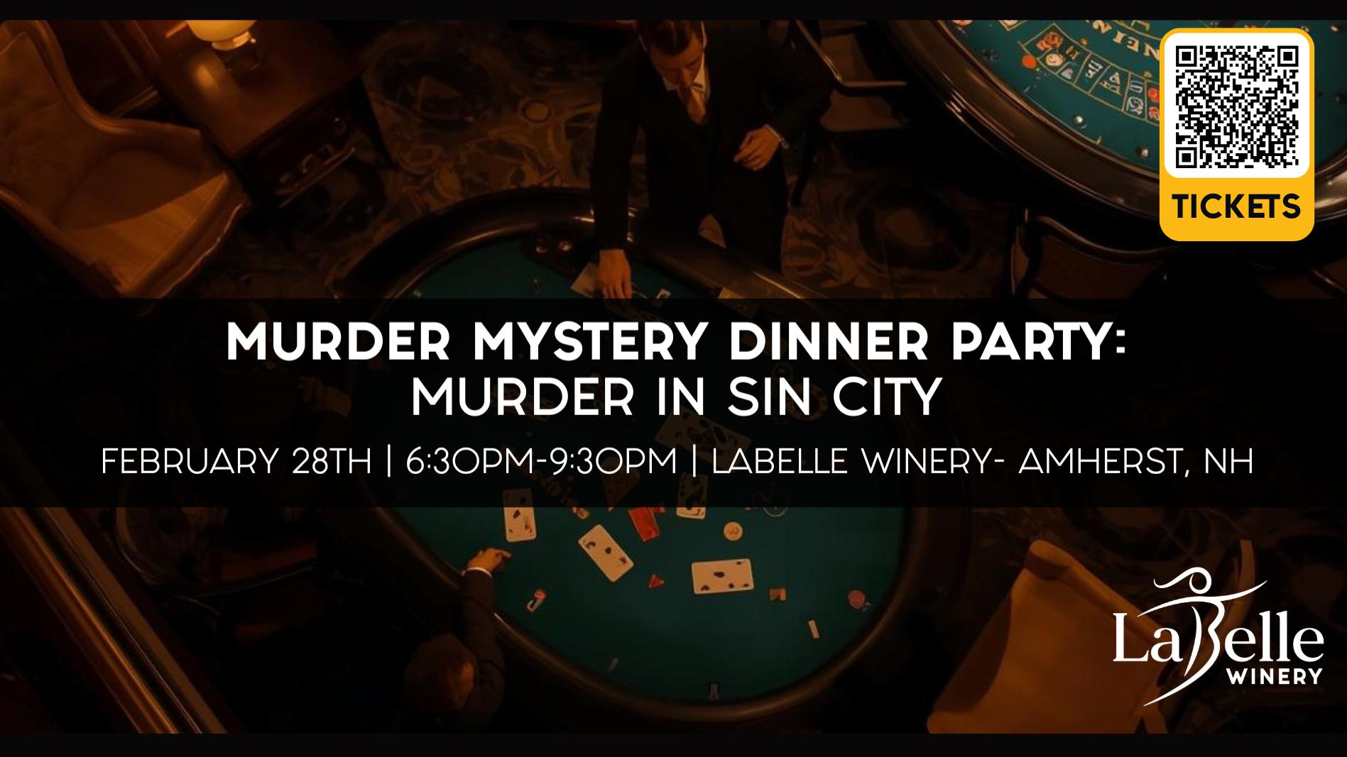 Murder Mystery Dinner Party: Murder In Sin City (2/28/26 – Amherst, NH)