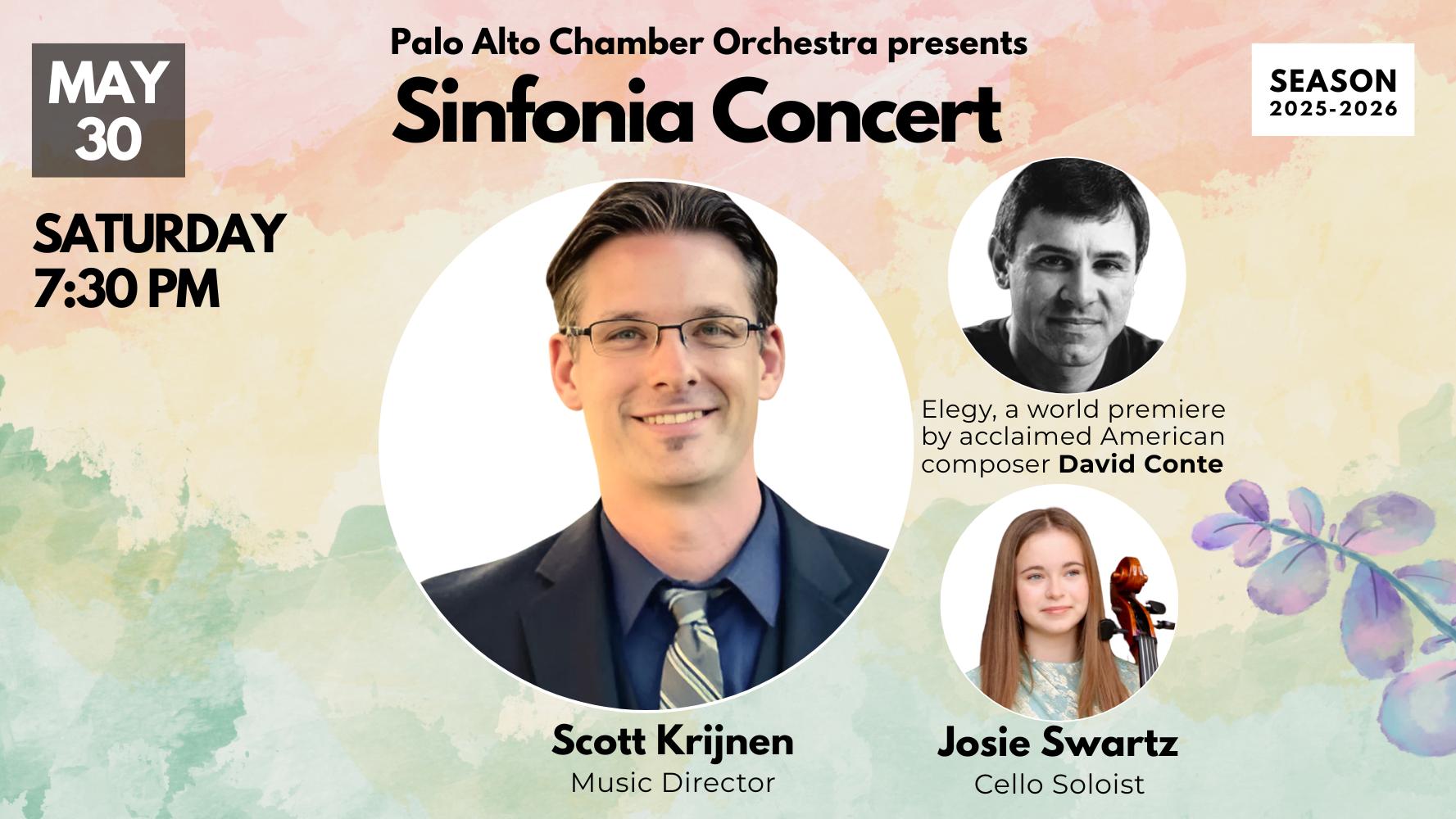 Sinfonia Orchestra Season Finale Concert, Presented by the Palo Alto Chamber Orchestra