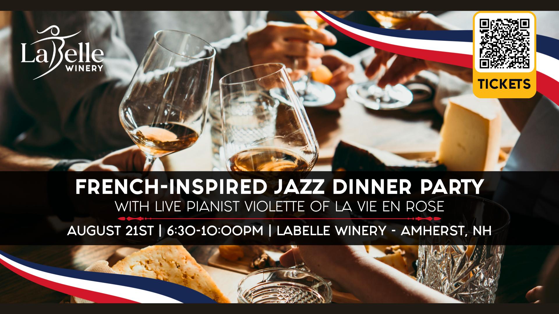 French-Inspired Dinner Party With Live Jazz (8/21/26 – Amherst)