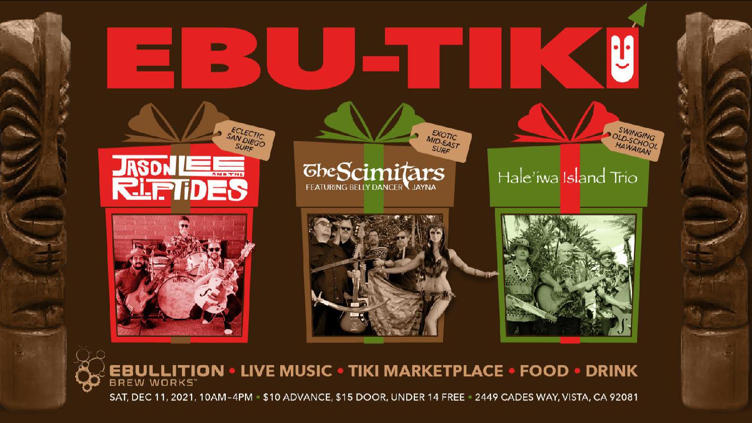 Holiday Tiki Exotica Event w/ 3 bands, tiki vendors, food, drink, belly dancing