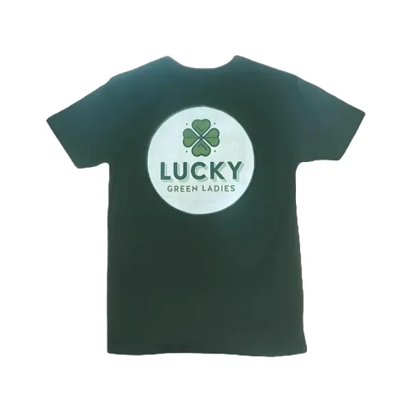 Lucky Green Ladies Round Logo T-Shirt Green