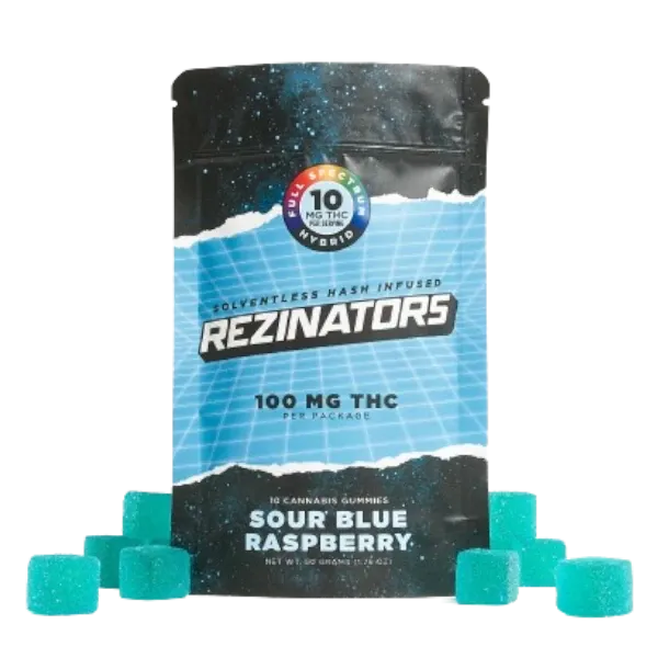 Rezinators Gummies Sour Blue Raspberry 100mg