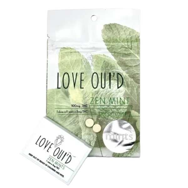 Love Oui'd Mints Zen Mints Peppermint 100mg