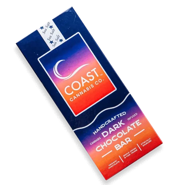 Coast Cannabis Chocolate Bar Dark Chocolate Sea Salt 100mg