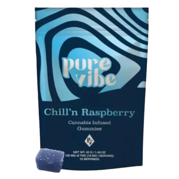 Pure Vibe Gummies Chill'n Raspberry 100mg