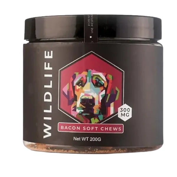 HEMP DERIVED | Creating Better Days Wildlife CBD Pet Chews Bacon Cheese 300mg