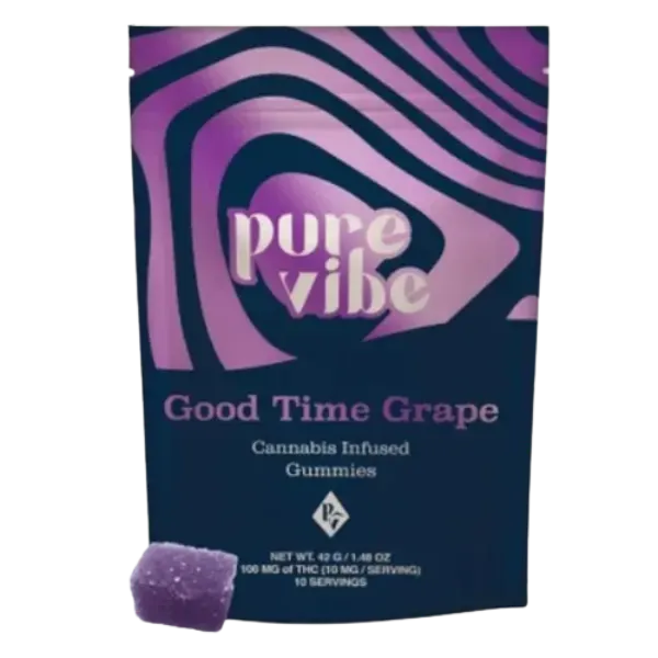 Pure Vibe Gummies Good Time Grape 100mg