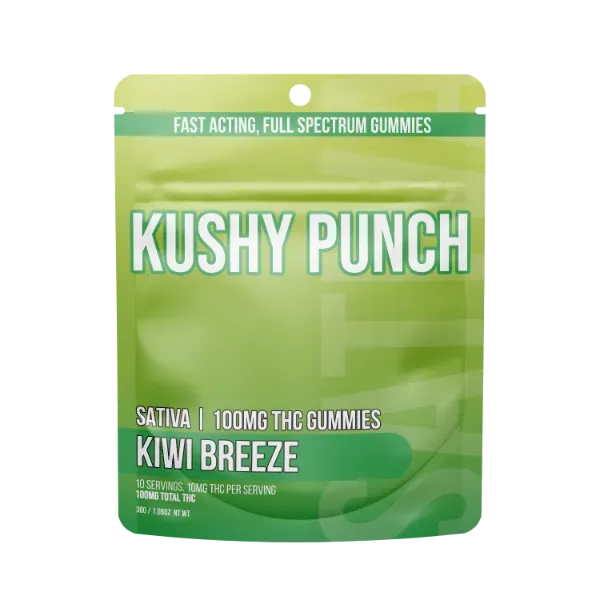 Kushy Punch Gummies Kiwi Breeze 100mg