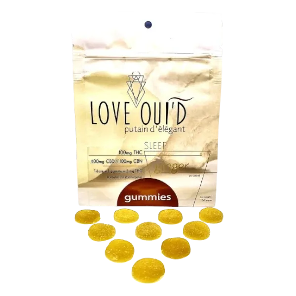 Love Oui'd Gummies Sleep Ginger 100mg