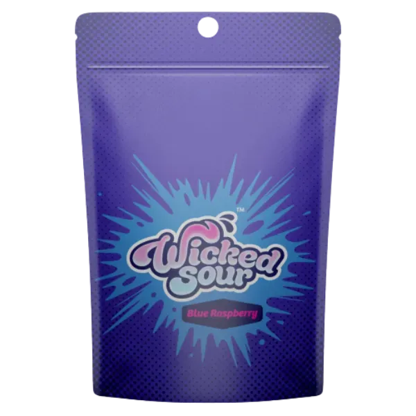 Wicked Edibles Gummies Wicked Chill Sour Blue Raspberry 20ct