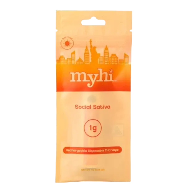 MyHi Disposable Vaporizer Social Sativa 1g