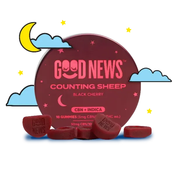 Good News Gummies Counting Sheep Black Cherry 20ct