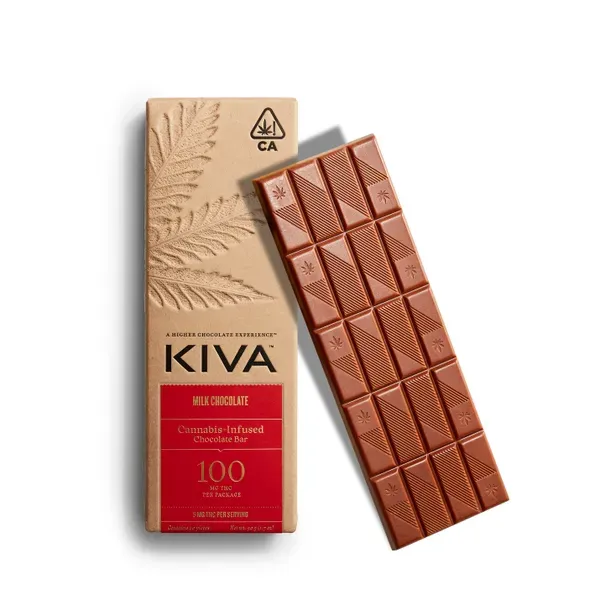 Kiva Chocolate Bar Milk Chocolate 100mg