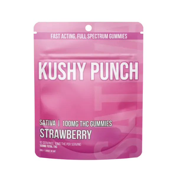 Kushy Punch Gummies Strawberry 100mg