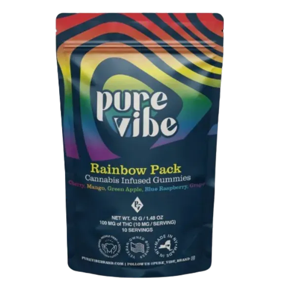 Pure Vibe Gummies Rainbow Pack 100mg