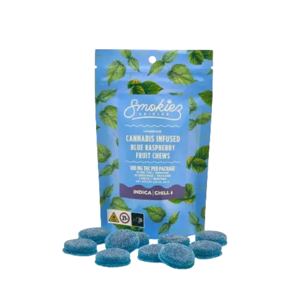 Smokiez Gummies Sweet Blue Raspberry 100mg