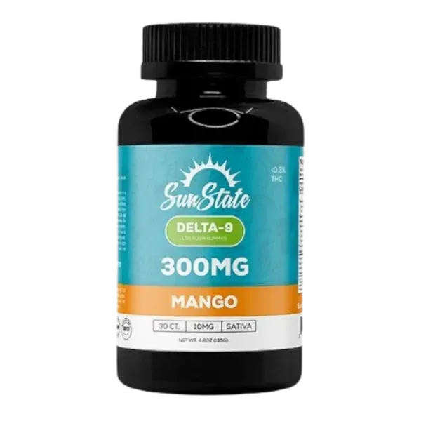 HEMP DERIVED | SunState Hemp Delta-9 Gummies Mango 300mg