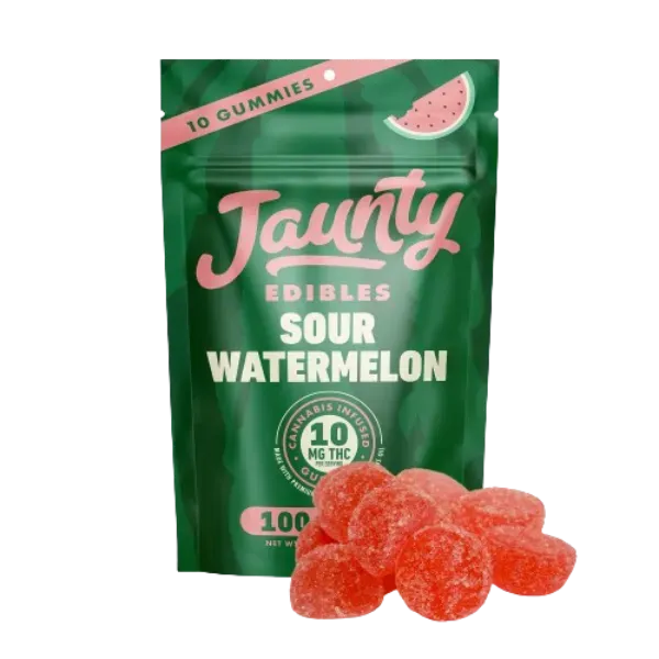Jaunty Gummies Sour Watermelon 100mg