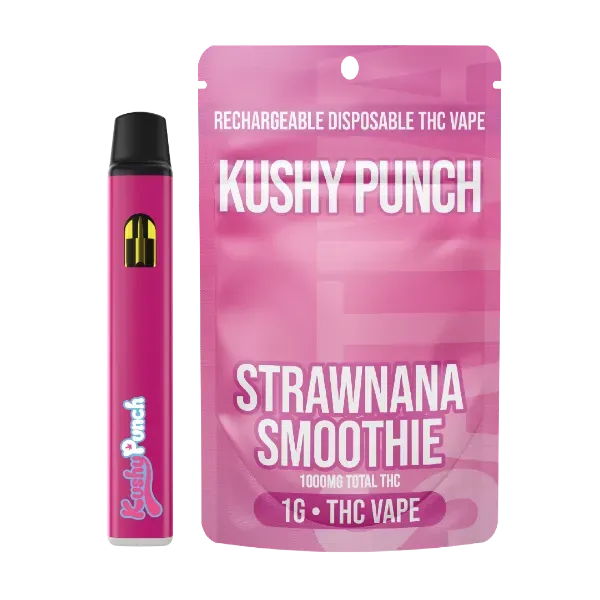 Kushy Punch Disposable Vaporizer Strawnana Smoothie 1g