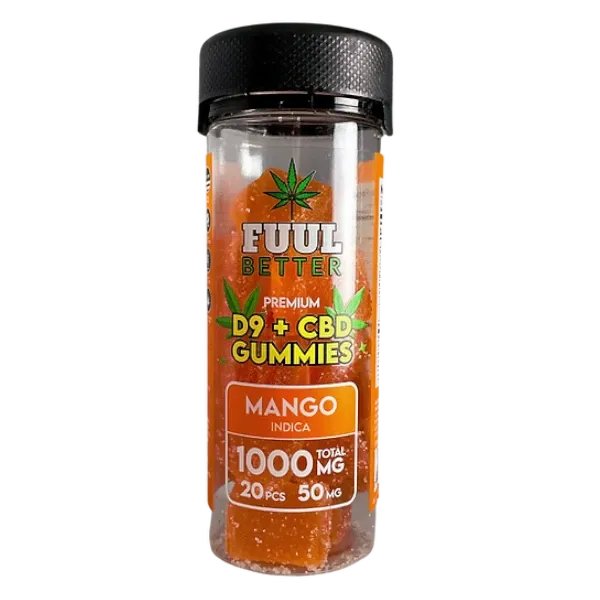 HEMP DERIVED | FUUL BETTER Gummies Delta-9 THC Mango 1000mg