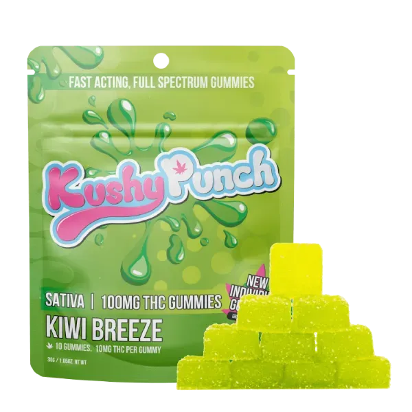 Kushy Punch Gummies Kiwi Breeze 20ct