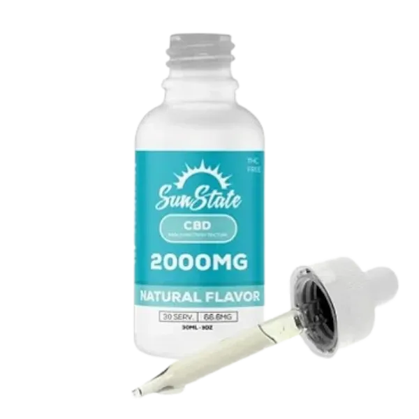 HEMP DERIVED | SunState Hemp CBD Tincture Broad Spectrum Natural Flavor