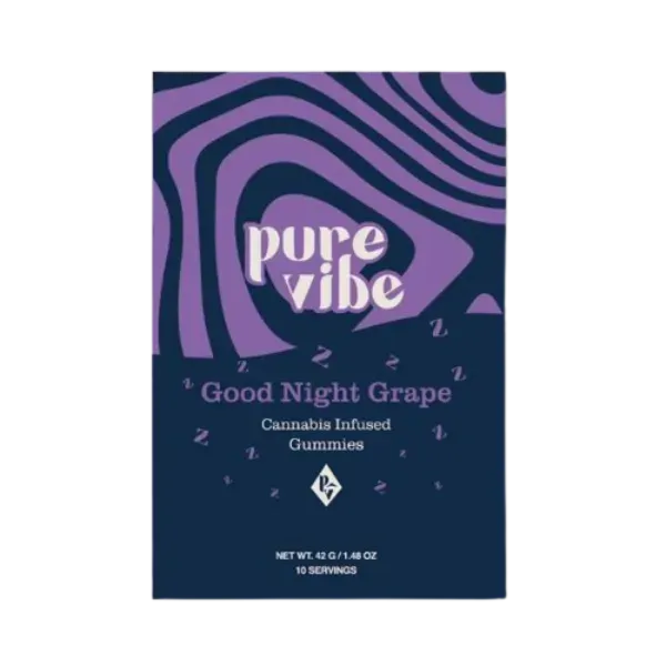 Pure Vibe Gummies Goodnight Grape 100mg