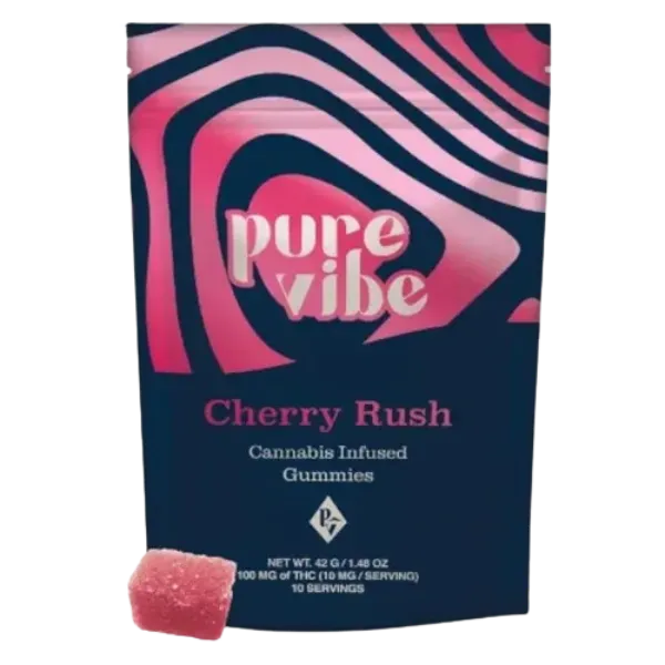 Pure Vibe Gummies Cherry Rush 100mg