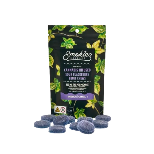 Smokiez Gummies Sour Blackberry 100mg