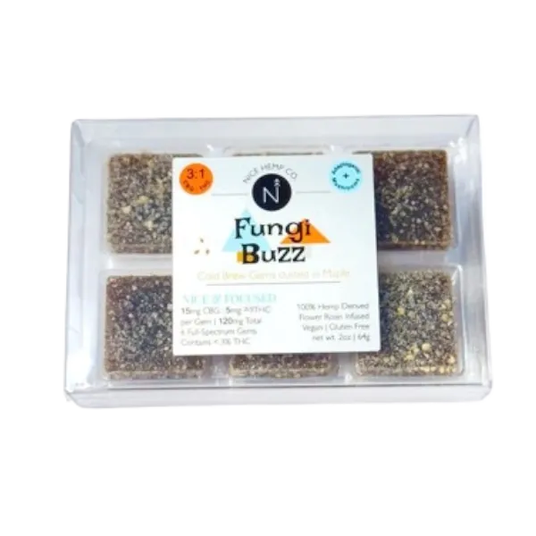 HEMP DERIVED | Nice Hemp Co 3:1 CBG:THC Fruit Gems Fungi Buzz