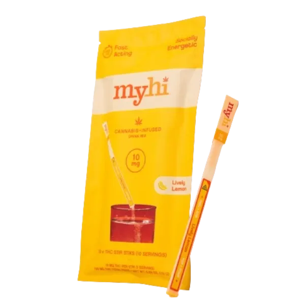 MyHi Stir Stik Drink Mix Lively Lemon 10mg 10pk