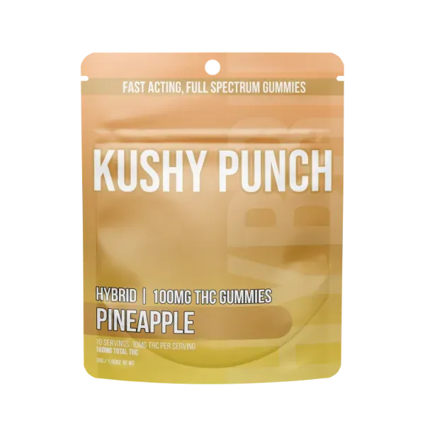 Kushy Punch Gummies Pineapple 100mg