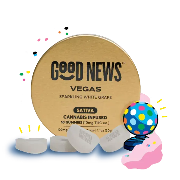 Good News Gummies Vegas Sparkling White Grape 20ct