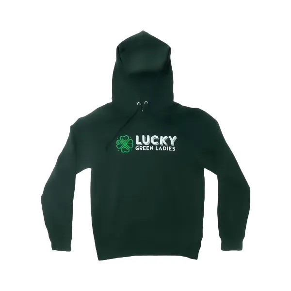 Lucky Green Ladies Hoodie Forest Green