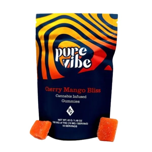 Pure Vibe Gummies Cherry Mango Bliss 100mg